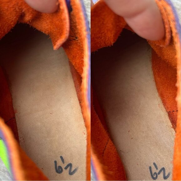 Soletech Hand Painted  Soft Leather Design Lace Up Shoes - Picture 12 of 14